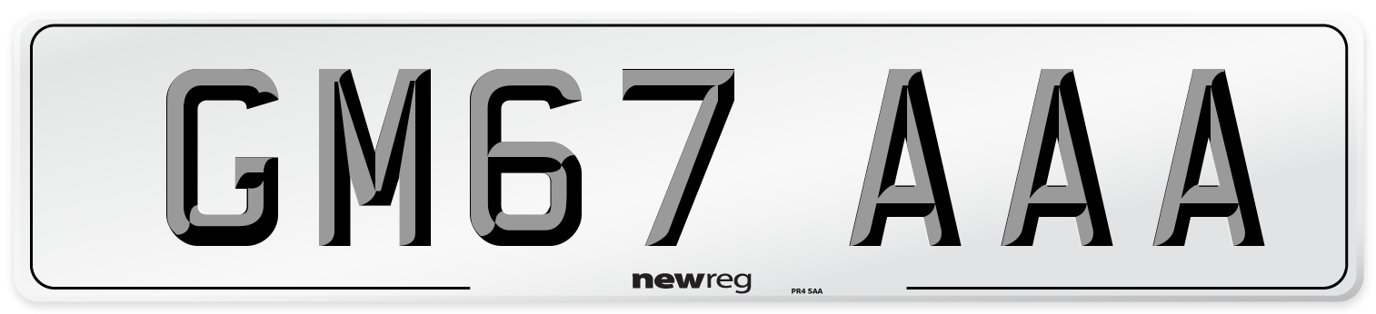 GM67 AAA Number Plate from New Reg